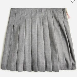 NWT Crewcuts Girls' gray pleated skirt in twill sz 12